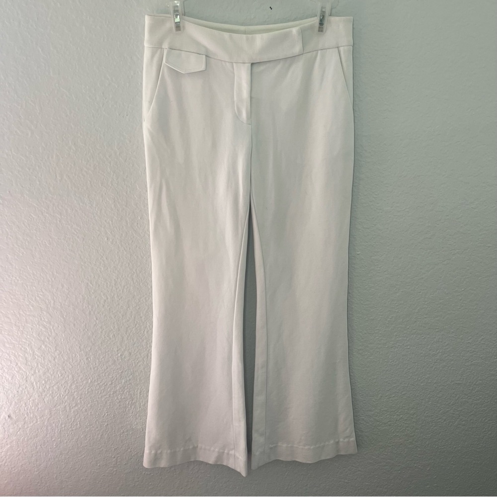 diane von furstenberg white flare trouser pants Size 2